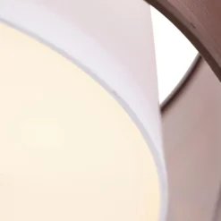 Qazqa plafondlamp drum duo bruin e14