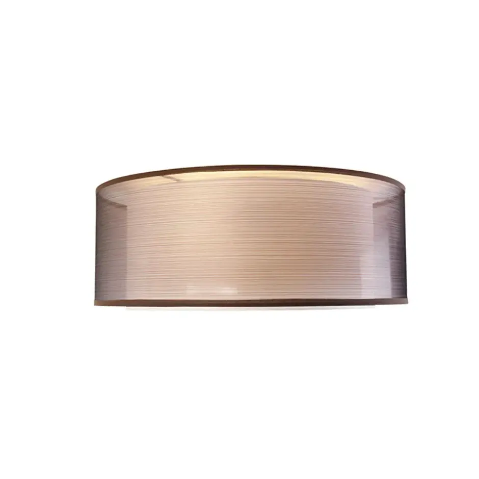Qazqa plafondlamp drum duo bruin e14