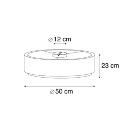 Qazqa plafondlamp drum duo bruin e14