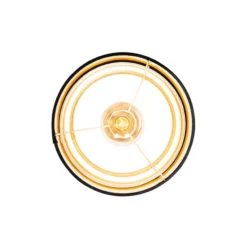 Qazqa plafondlamp elif zwart e27