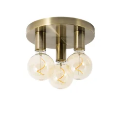 Qazqa plafondlamp facil bronskleurig e27