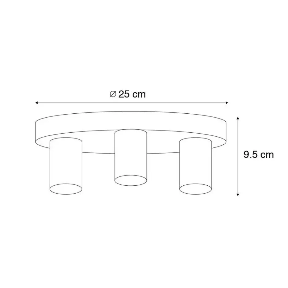 Qazqa plafondlamp facil bronskleurig e27