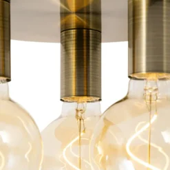 Qazqa plafondlamp facil bronskleurig e27