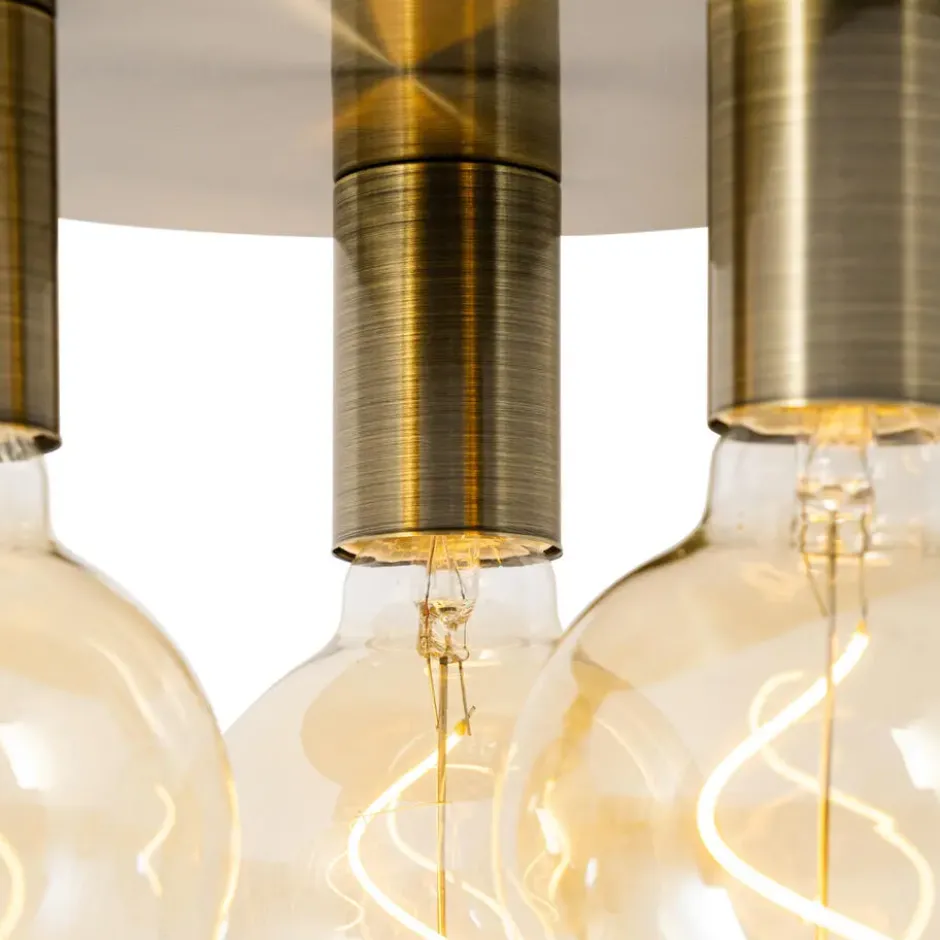 Qazqa plafondlamp facil bronskleurig e27