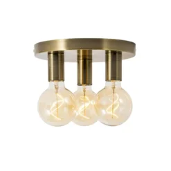 Qazqa plafondlamp facil bronskleurig e27