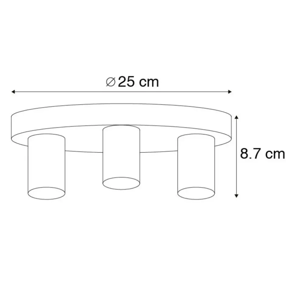 Qazqa plafondlamp facil goudkleurig e27