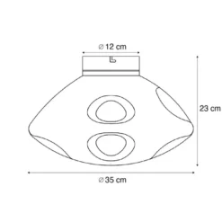 Qazqa plafondlamp gemma zwart gx53