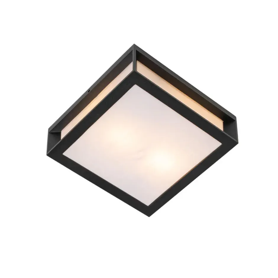 Qazqa plafondlamp jeffrey zwart e27