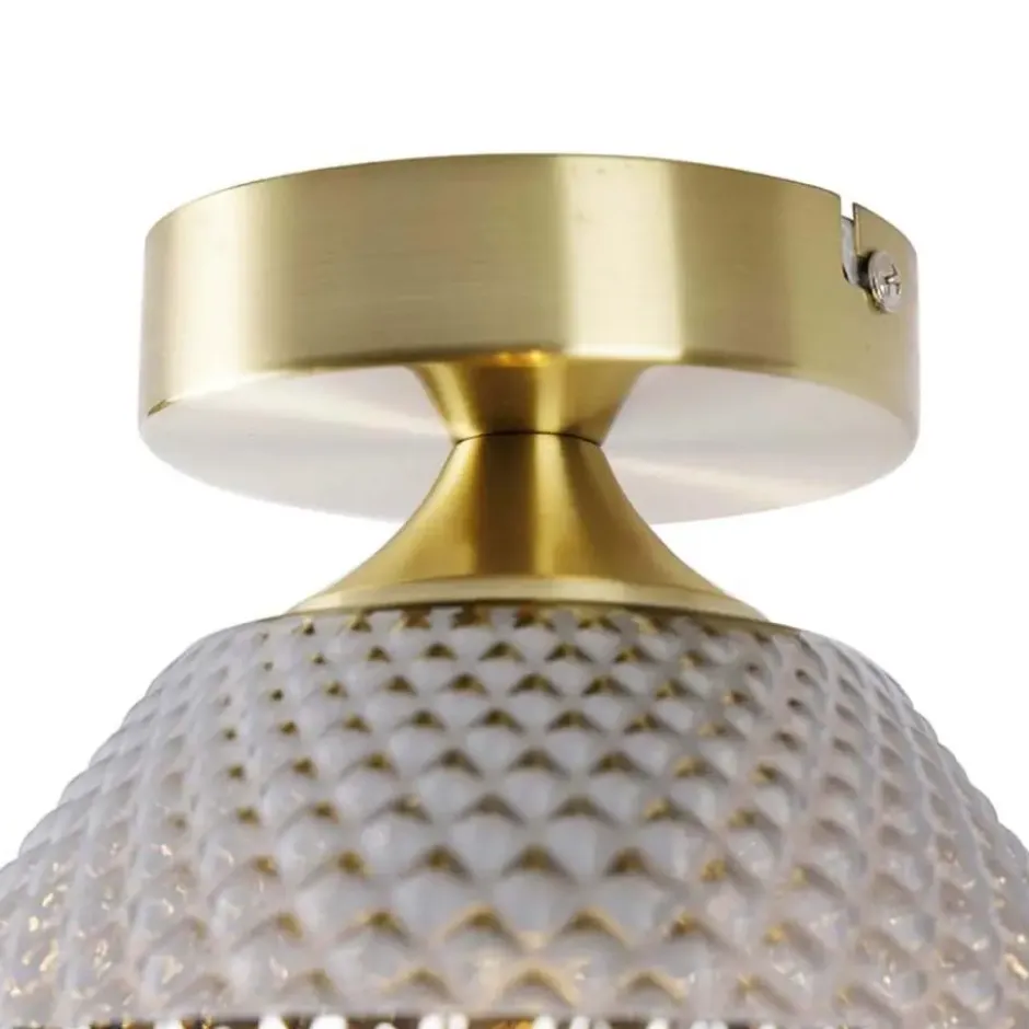 Qazqa plafondlamp karce goudkleurig e27