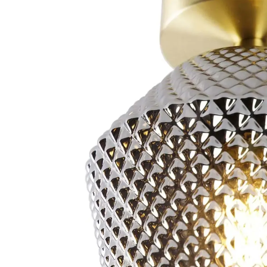 Qazqa plafondlamp karce goudkleurig e27