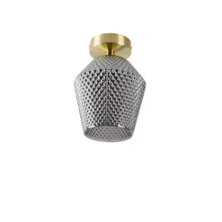 Qazqa plafondlamp karce goudkleurig e27