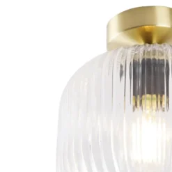 Qazqa plafondlamp karel goudkleurig e27