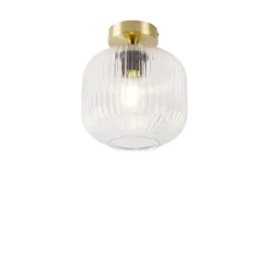 Qazqa plafondlamp karel goudkleurig e27