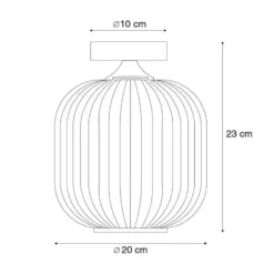 Qazqa plafondlamp karel goudkleurig e27