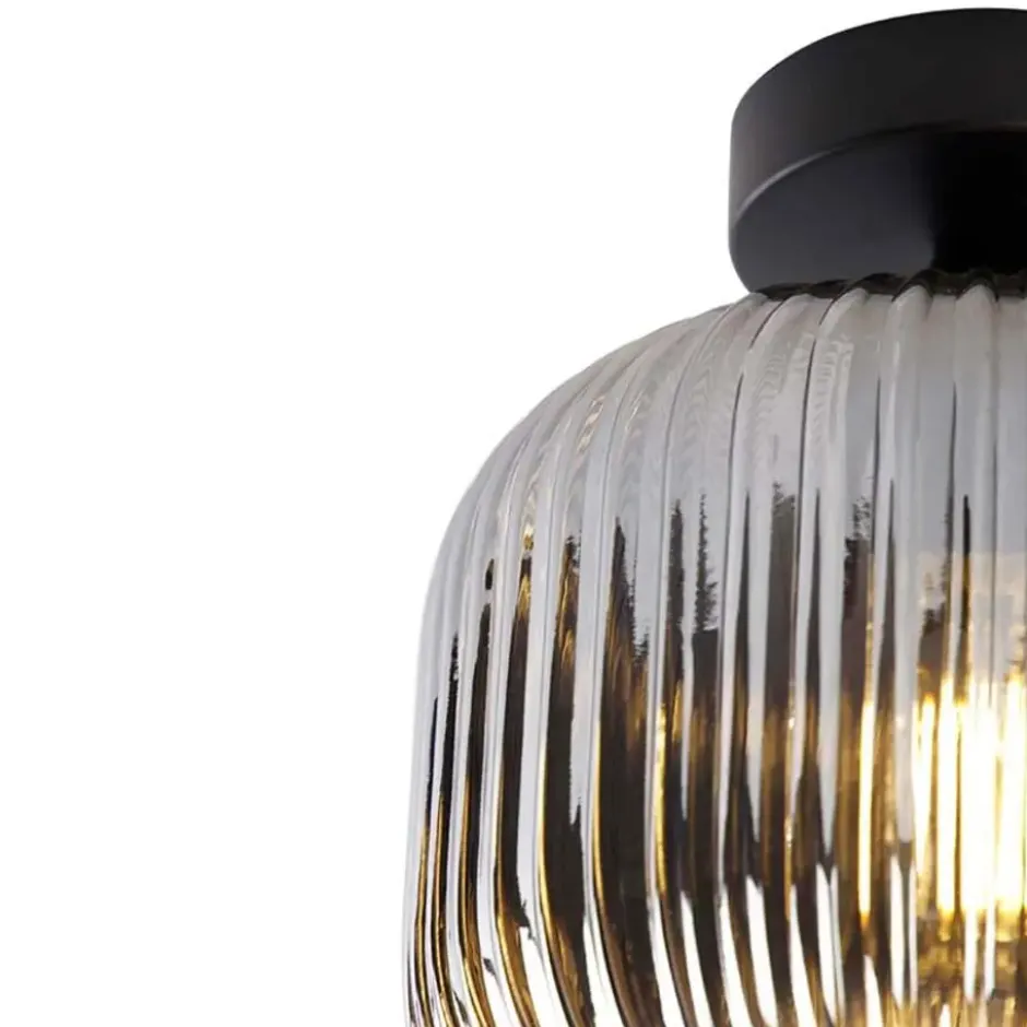 Qazqa plafondlamp karel zwart e27