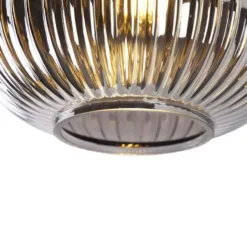 Qazqa plafondlamp karel zwart e27