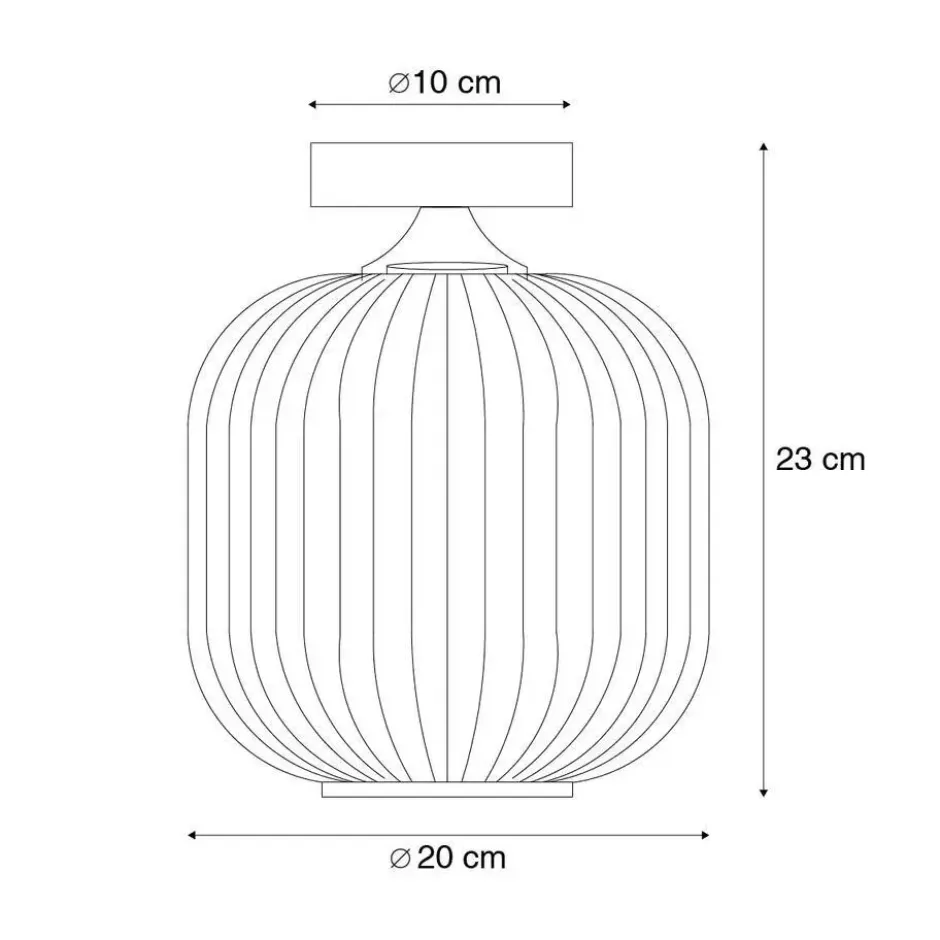 Qazqa plafondlamp karel zwart e27