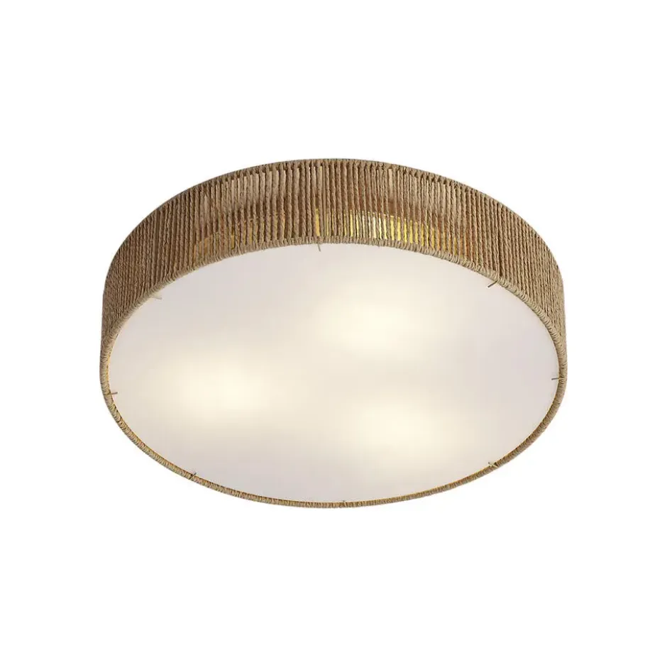 Qazqa plafondlamp luz beige e27