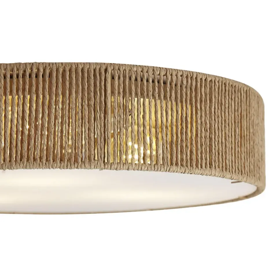Qazqa plafondlamp luz beige e27