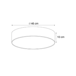 Qazqa plafondlamp luz beige e27