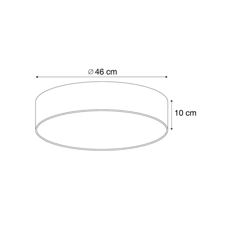 Qazqa plafondlamp luz beige e27