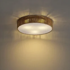 Qazqa plafondlamp luz beige e27