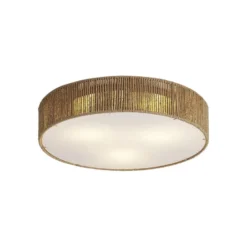 Qazqa plafondlamp luz beige e27
