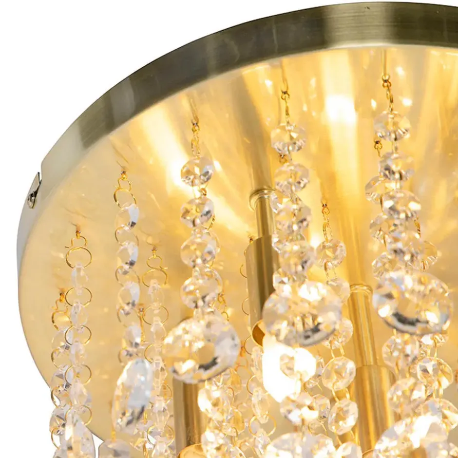 Qazqa plafondlamp medusa goudkleurig g9