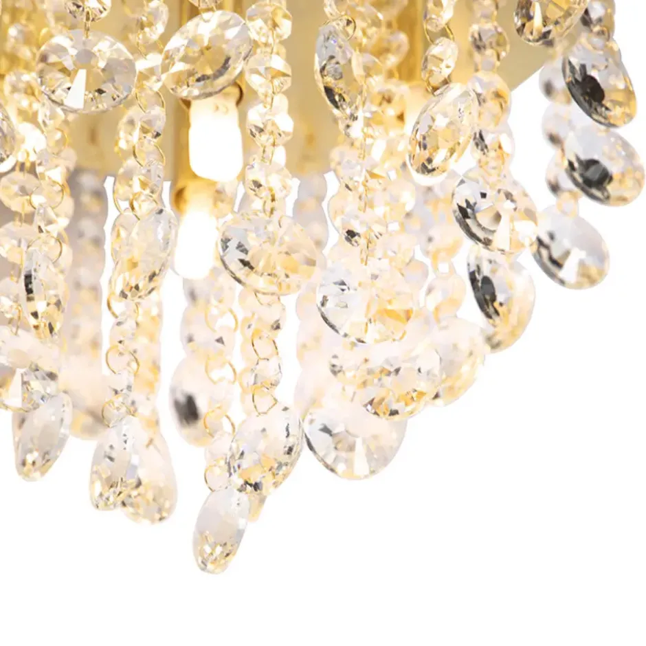 Qazqa plafondlamp medusa goudkleurig g9