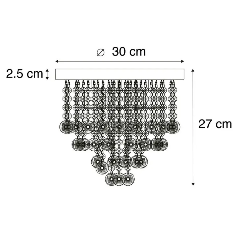 Qazqa plafondlamp medusa goudkleurig g9