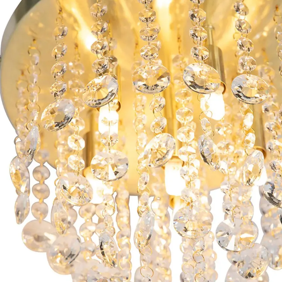 Qazqa plafondlamp medusa goudkleurig g9