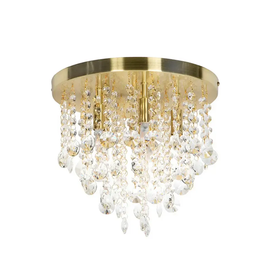 Qazqa plafondlamp medusa goudkleurig g9