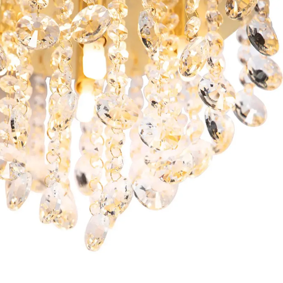 Qazqa plafondlamp medusa goudkleurig g9