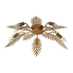Qazqa plafondlamp met meerdere armen botanica goudkleurig e14
