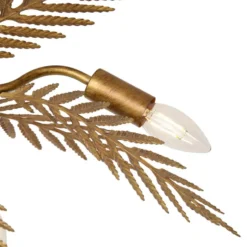 Qazqa plafondlamp met meerdere armen botanica goudkleurig e14