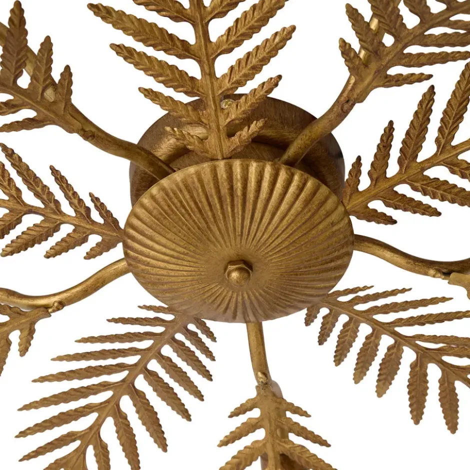 Qazqa plafondlamp met meerdere armen botanica goudkleurig e14