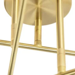 Qazqa plafondlamp met meerdere armen sydney goudkleurig e27