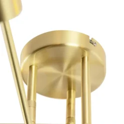 Qazqa plafondlamp met meerdere armen sydney goudkleurig e27