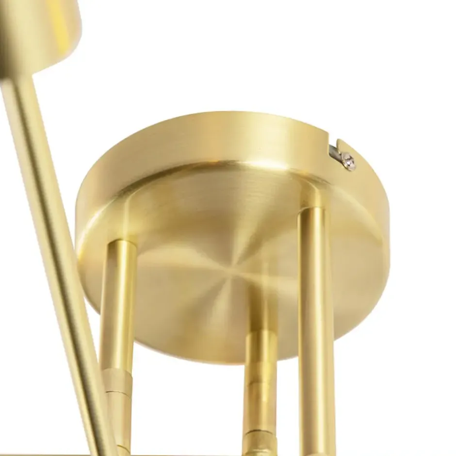Qazqa plafondlamp met meerdere armen sydney goudkleurig e27