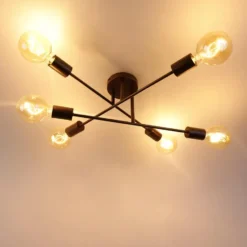 Qazqa plafondlamp met meerdere armen sydney bronskleurig e27
