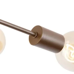 Qazqa plafondlamp met meerdere armen sydney bronskleurig e27