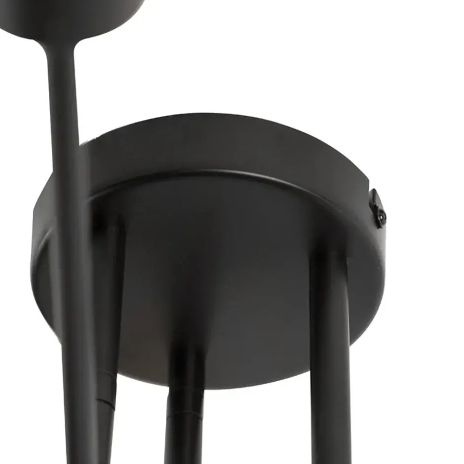 Qazqa plafondlamp met meerdere armen sydney zwart e27