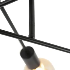 Qazqa plafondlamp met meerdere armen sydney zwart e27