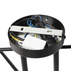 Qazqa plafondlamp met meerdere armen sydney zwart e27