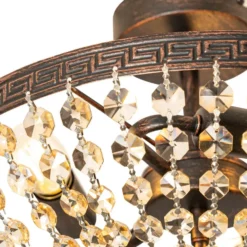 Qazqa plafondlamp mondrian bronskleurig e14