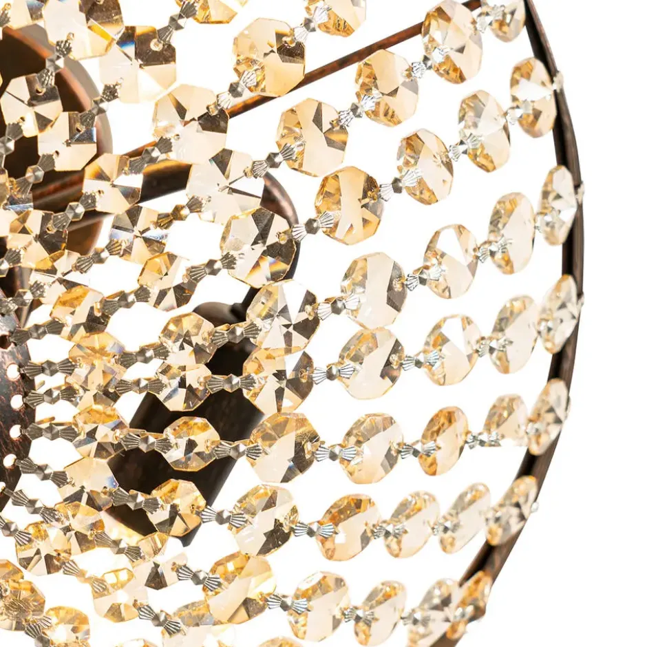 Qazqa plafondlamp mondrian bronskleurig e14