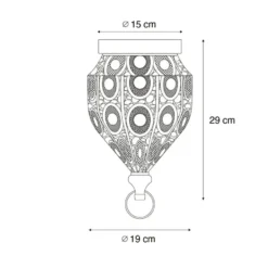 Qazqa plafondlamp mowgli goudkleurig e27