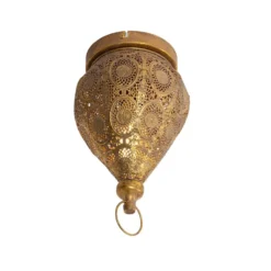 Qazqa plafondlamp mowgli goudkleurig e27