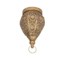 Qazqa plafondlamp mowgli goudkleurig e27