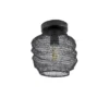 Qazqa plafondlamp nidum zwart e27